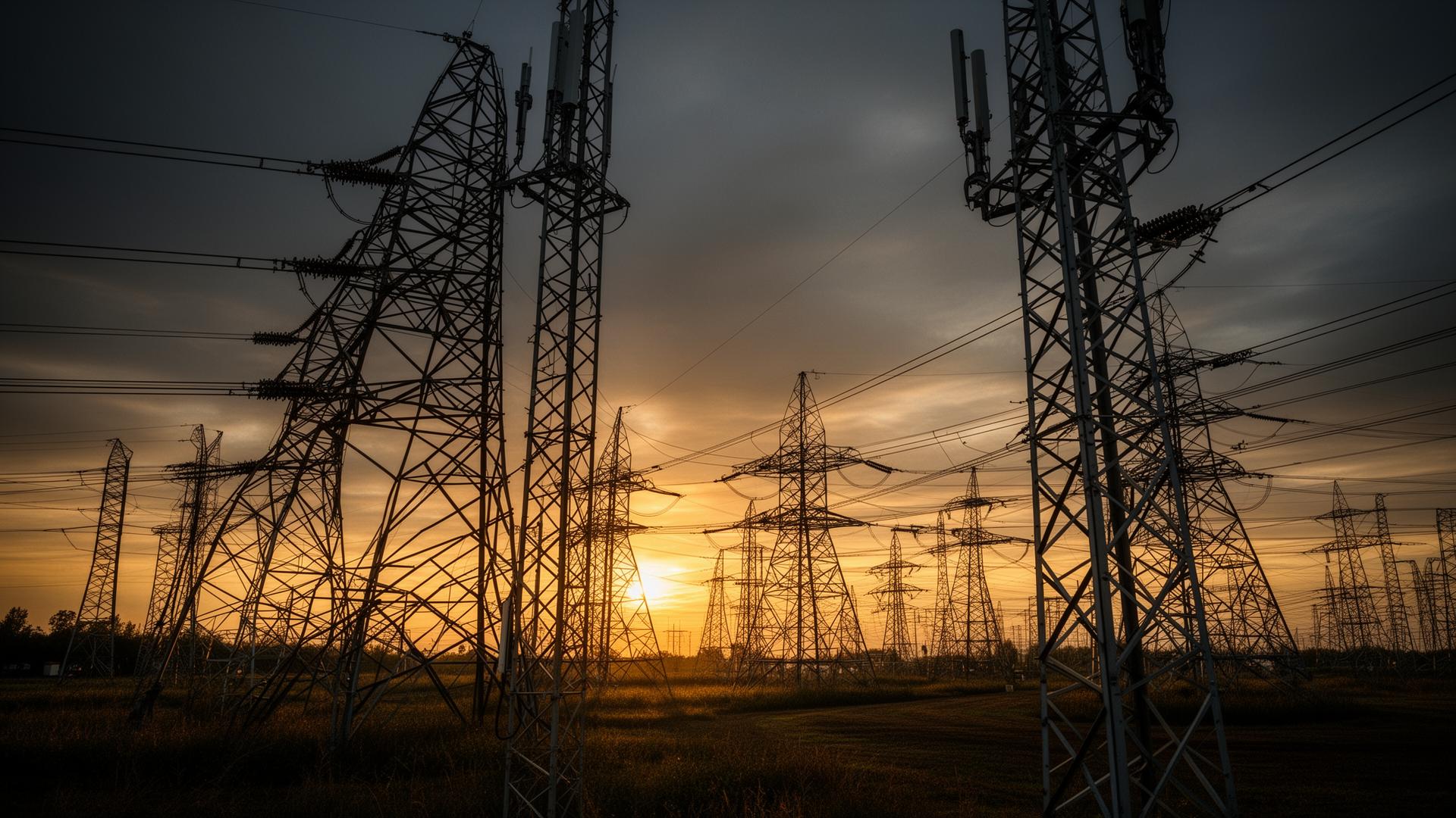 Transmission towers and heavy steel infrastructure