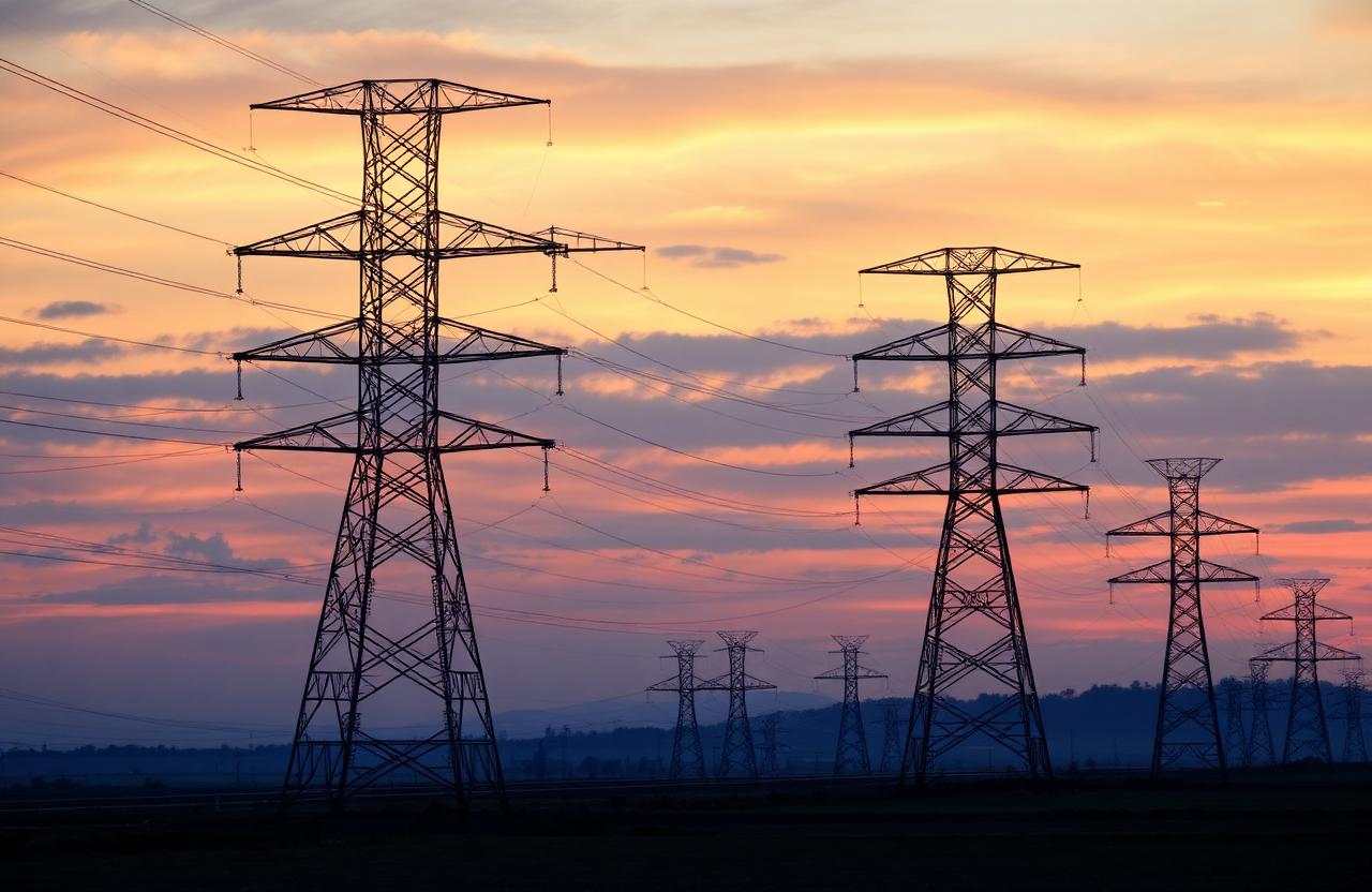 Transmission towers and heavy steel infrastructure